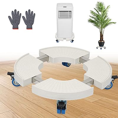 Instelbare Bloemenroller met Draaibare Wielen - Plantenroller voor Binnen & Buiten - Draagvermogen 200 kg - Ø 38-54,5 cm