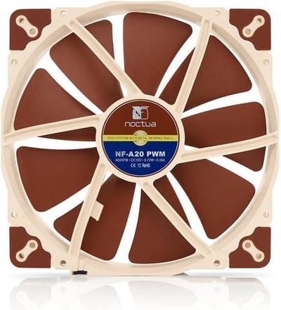 Noctua NF-A20 FLX - Case ventilator - 200mm - Brown - 18 dBA