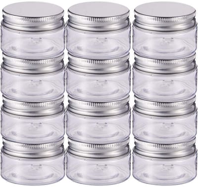JHUBERS- Bewaarpotjes 20 stuks 30 ml - Kunststof - Aluminium schroefdeksels - Draagbaar - Geschikt voor cosmetica - Herbruikbaar - Perfect voor organisatie - Opbergpotjes
