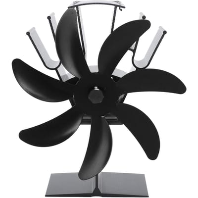 7 Blads Hitteaangedreven Kachelventilator Aluminiumlegering Thermoelektrische Openhaardventilatoren voor Houtblokkachels