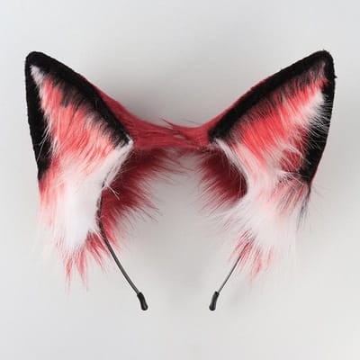 Bandeau Oreilles d'Animal Poilues Ensemble Queue Queue de Renard Longue en Peluche Oreilles de Renard Headpiece Lolita Cosplay Halloween Carnaval Fête Décoration Costume