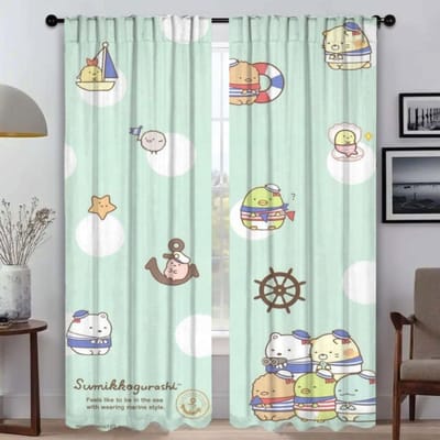 Moderne Woonkamer Gordijnen voor Camera Sumikkos Gurashis Verduisteringsgordijn Halloween Decoratie Scheidingswand Home Interieur Gordijnen W50xH70cmx2pcs-CL