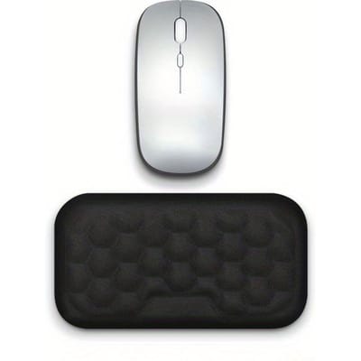 Repose-poignet pour clavier et souris, en mousse à mémoire de forme, design ergonomique, pour ordinateur, clavier, ordinateur portable trumpet white
