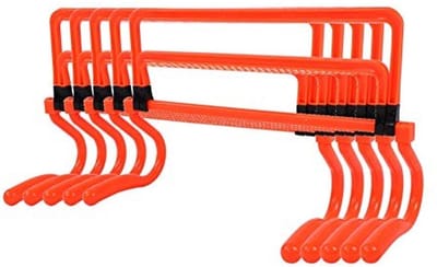 Dailygoods- Voetbalhorden 5 Stuks - Verstelbare Trainingshulp - Antislip Design - Snelheid/Beweeglijkheid - Voor Diverse Sporten - 4 Instelhoogtes - Trainingshordes