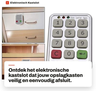 Dailygoods - Elektronisch Kastslot - Slimme Deurslot - Duurzaam en Veilig - Geschikt voor Opslagkasten - Eenvoudig te Gebruiken - Met Codefunctie - Id...