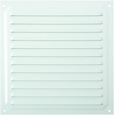 Ventilatie rooster - Lucht rooster - Ventilatie verbeteren - Met schroefgaten - 20 x 20 cm - Wit