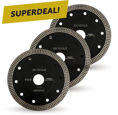 Superdeal - RNtools Diamantschijf voor Tegels en Natuursteen - 125 x 22,23 mm - 3 STUKS Zaagblad
