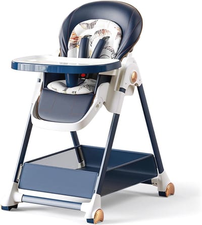 Multifunctionele Babystoel voor Eten en Spelen - Opvouwbaar met Verstelbare Hoogtes en Ligposities