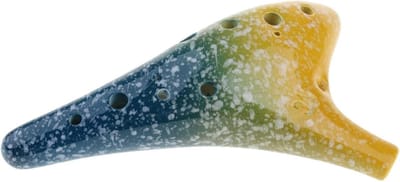 Ocarina Fluit - Keramisch Instrument - Muziek Leren Spelen - 12 Gaten AC Alto C - 17 x 10.5 cm