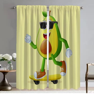 Avocado Gordijnen voor Woonkamer Gordijn voor Kamer 2 Panelen Scheidingsschermen Halloween Decoratie Huis Interieur Gordijnen Keuken W50xH70cmx2pcs-CL beige