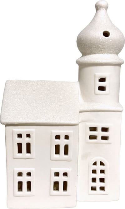 Kerst kerk deco 26x15x8.5 - ledverlichting