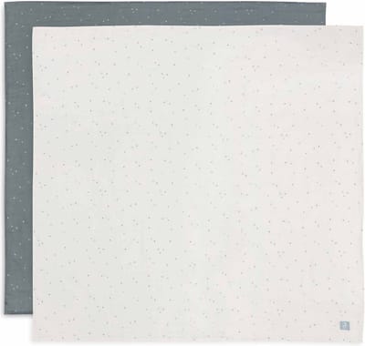 Jollein - Hydrofiele Doek Large 115x115cm - Inbakerdoek - Zacht Katoen - 2 Stuks - Twinkling Sea Green