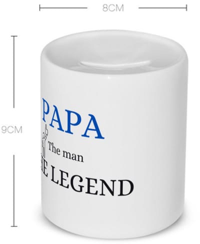 Akyol - papa the man the legend Spaarpot - Papa - cadeau papa - cadeau - verjaardag papa - vaderdag - 350 ML inhoud