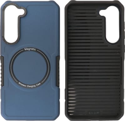 Hoesje Geschikt voor Samsung Galaxy S23 Plus - MagSafe Hoesje - Shockproof Back Cover - Navy