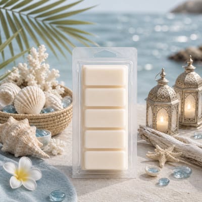 Waxmelts Blue Lagoon - Snapbar - 55 gram - Sojawas - Handmade - Dierproefvrij - Vegan - Huisparfum - Voor in geurbrander - Waxbrander - Geur in huis - Wax melt - Geurkaars - Parfum
