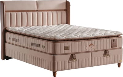 PointHome Natura - Boxspring - USB Oplaadpoort en LED Verlichting - Inclusief Dekbed - Boxspring met Opbergruimte - 140x200 - New Deluxe Edition
