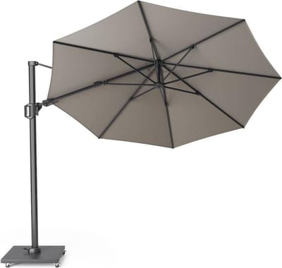 Platinum Sun & Shade – Zweefparasol – Challenger T² Premium - Ø350cm – Manhattan – Dubbel Kantelbaar – 360° Draaibaar – 98% UV protectie