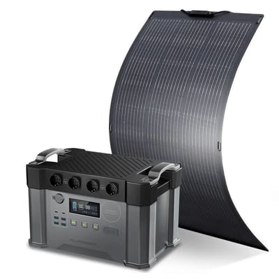 ALLPOWERS Zonnegeneratorset 2400W (S2000 Pro + SF100 100W flexibel zonnepaneel) - S2000 Pro+ SF100 Zonnepaneel 100W