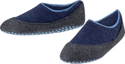FALKE Cosyshoe Noppen op de zool wol huissokken kinderen blauw - maat 23-24