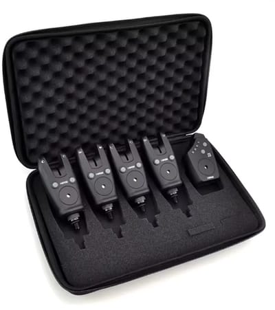 Archi S5 Draadloze beetmelder set – Hengelsport - Beetverklikkers met ontvanger – LED visalarm voor nachtvissen – Visaccessoires zwart