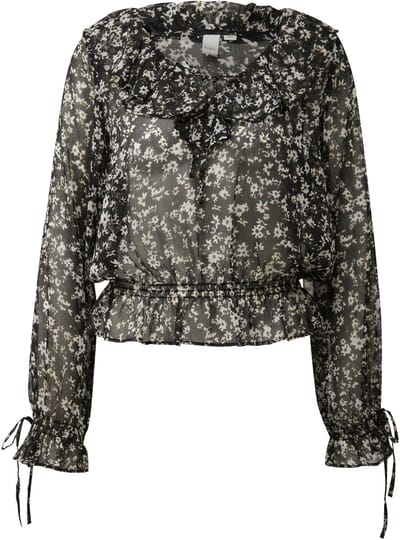 Transparante blouse met bloemmotief voor dames QS