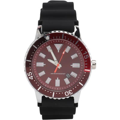 Horloge met draaibare lunette, luminescerend, automatisch, datum, analoge weergave, kalender, waterdicht, heren automatisch horloge Silver Red black