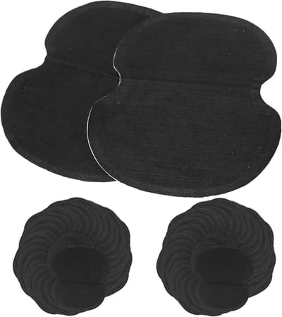 60 Stuks Onderarm Zweetpads, Dunne Fleece Bescherming tegen Zweet, Comfortabele Onderarm Pads voor Mannen en Vrouwen, Zweetvrije Oplossing in Zwart