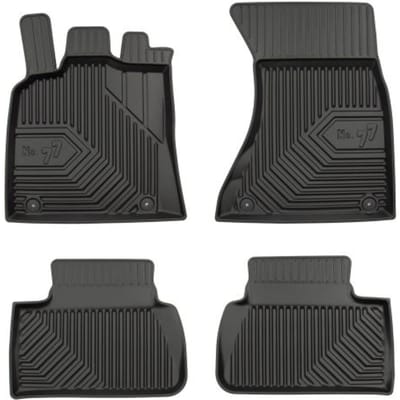 Frogum No.77 Automat / Vloermat - 3D Pasvorm - Geschikt voor Porsche Macan vanaf 2014 - TPE Rubber - 4-delig - Hoge Rand 4cm - Zwart