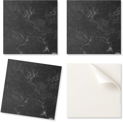 Pak zelfklevende vinyltegels met marmerpatroon en aderen voor de slaapkamer, 20x20x20 cm