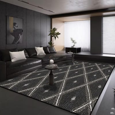 Modern Geometrie Groot Woonkamer Tapijt Zwart Decoratie Huis Tapijten Antislip Kleden voor Slaapkamer Decor Lounge Sofa Vloermat 180*250cm