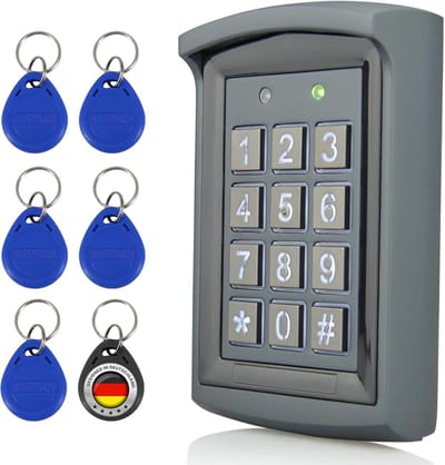 Toegangssysteem Opbouw - RFID Lezer - Beveiliging Toegang - Epoxy Verzegeld - 12 x 7.6 x 2.8 cm - Antraciet