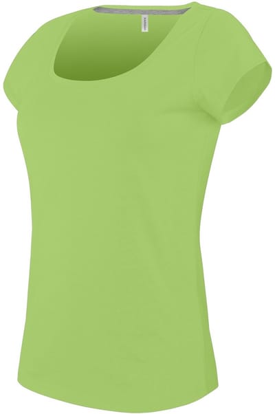 Kariban Dames/Dames Boot Hals T-Shirt met korte mouwen (Kalk)