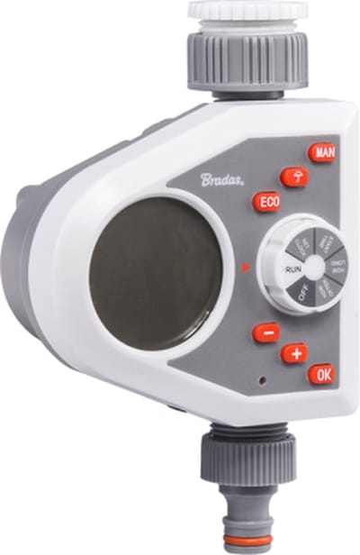 Bradas WHITE LINE Beregeningscomputer 1 Zone – Elektronische Beregeningstimer – Automatische Tuinberegening – LCD Display – ECO Modus – 1” x 3/4”