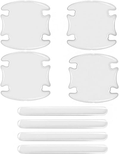 Deurklink Beschermers - Lakbescherming Stickers - Auto Beschermen - Waterbestendig Materiaal - 4 Stuks - Transparant