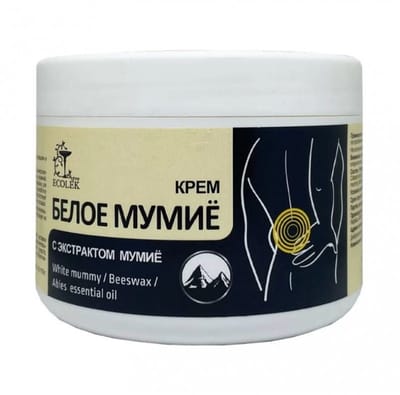 Natuurlijke Witte Mumio Bodycrème - schat voor gewricht en spier pijn - verzorgt de huid 300 ml