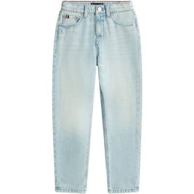 tapered jeans van mix van katoen en lyocell