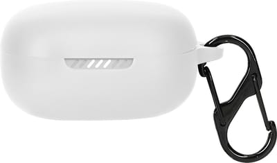 kwmobile cover voor oordopjes case - geschikt voor JBL Live Pro 2 TWS - Trendy beschermhoes draadloze oordopjes in wit