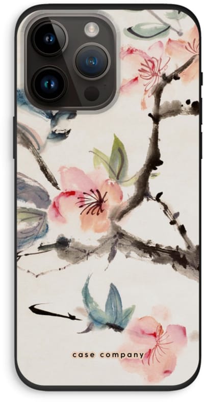 Case Company® - Hoesje geschikt voor iPhone 14 Pro Max hoesje - Japanse bloemen - Biologisch Afbreekbaar Telefoonhoesje - Bescherming alle Kanten en Schermrand