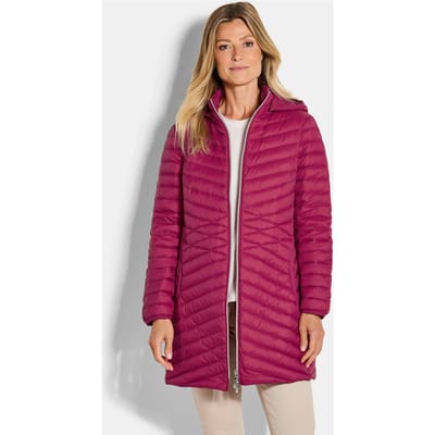 Donsmantel met elegant stiksel - bordeaux - Gr. 38 van Goldner Fashion