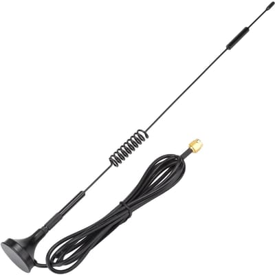 Dailygoods - High Gain Antenne - 10dBi - Magnetische Suction Cup Antenne - 433MHz - Geschikt voor Draadloze Modules - 31cm