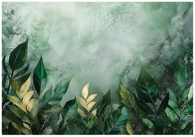 WALLARENA - Fotobehang - 150x105 cm - groene bladeren natuur slaapkamer salon vliesbehang