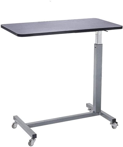Verrijdbare Tafel - Nachtkastje Laptoptafel - Zorg aan Bed - In Hoogte Verstelbaar - 77x39cm - Zwart Bruin Kaki