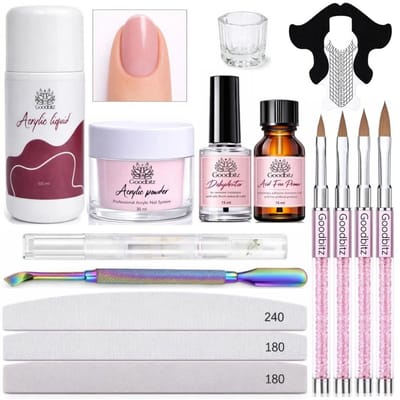 Goodbitz - Acrylpoeder - Set - 15-delig - Acryl - Acryl poeder - Acrylpoeder set - Acryl set - Acryl vloeistof - Acrylvloeistof - Acryl nagels - Acryl nagels starterspakket