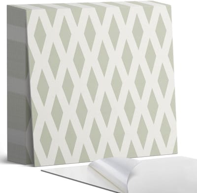 Coloray Plaktegels - Ruitpatroon in een raster Zelfklevende Tegels - 20 cm x 20 cm - Groente Plaktegels - 20 stuks - Vierkant PVC Tegels - Plaktegels Badkamer - Plaktegels Vloer - Vinyl Tegels - Wandtegel Zelfklevend
