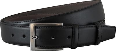 Houtkamp Leren Pantalon Riem voor Dames en Heren - Kostuum Riem - 3,5 cm breed - Broekriem - Glad Leer - Zwart - Riemmaat 95