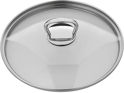 Pan deksel 20 cm - glazen deksel met metalen handvat, hittebestendig en vaatwasserbestendig