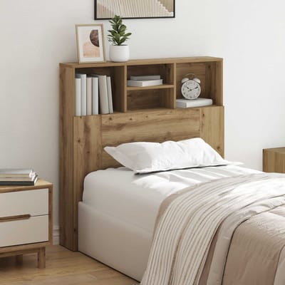 vidaXL - Hoofdeinde - Kast - Artisan - Eiken - 100 - x - 19 - x - 103,5 - cm - Bewerkt - hout