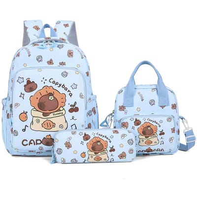 Capybara Schooltassen voor Meisjes Basisschooltas Cartoon Schoolrugzak Set Rugzak Bagpack Kinderen Schattige Kinder Boekentassen sac