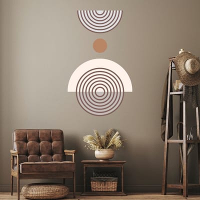 Vooraf gelijmd vliesbehang met gigantische muurschilderingen - GEOMETRISCHE COMPOSITIE FRESCO - 75x60cm