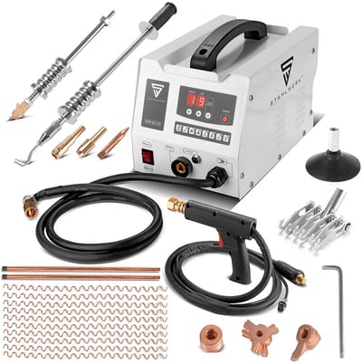 STAHLWERK Uitdeukpistool CBR-90 ST met 3.000 W en 230 V Smart Repair uitdeukset / uitdeukheffer / puntlasser / uitdeukhulpmiddel / laspistool voor professionele carrosserieherstelwerkzaamheden